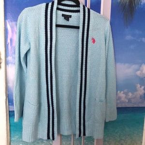 Size 10/12 blue cardigan sweater